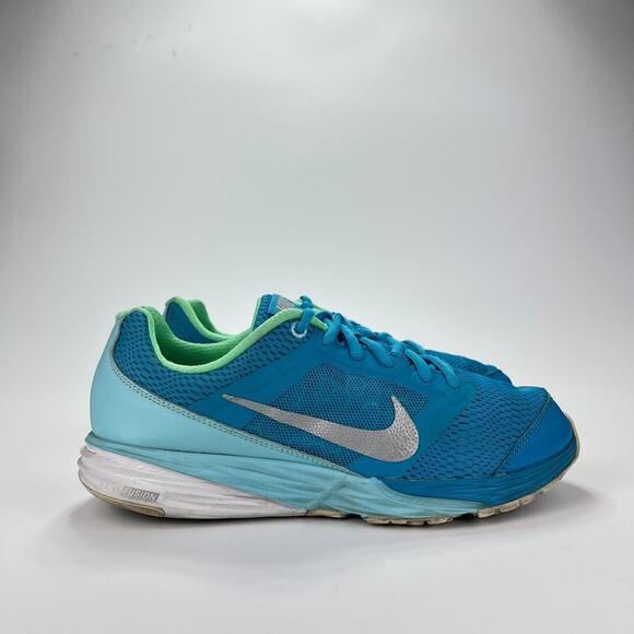 Nike Tri Fusion Blue Lagoon Silver Athletic Running Shoe 749826-401 Youth Size 6 - Picture 1 of 12